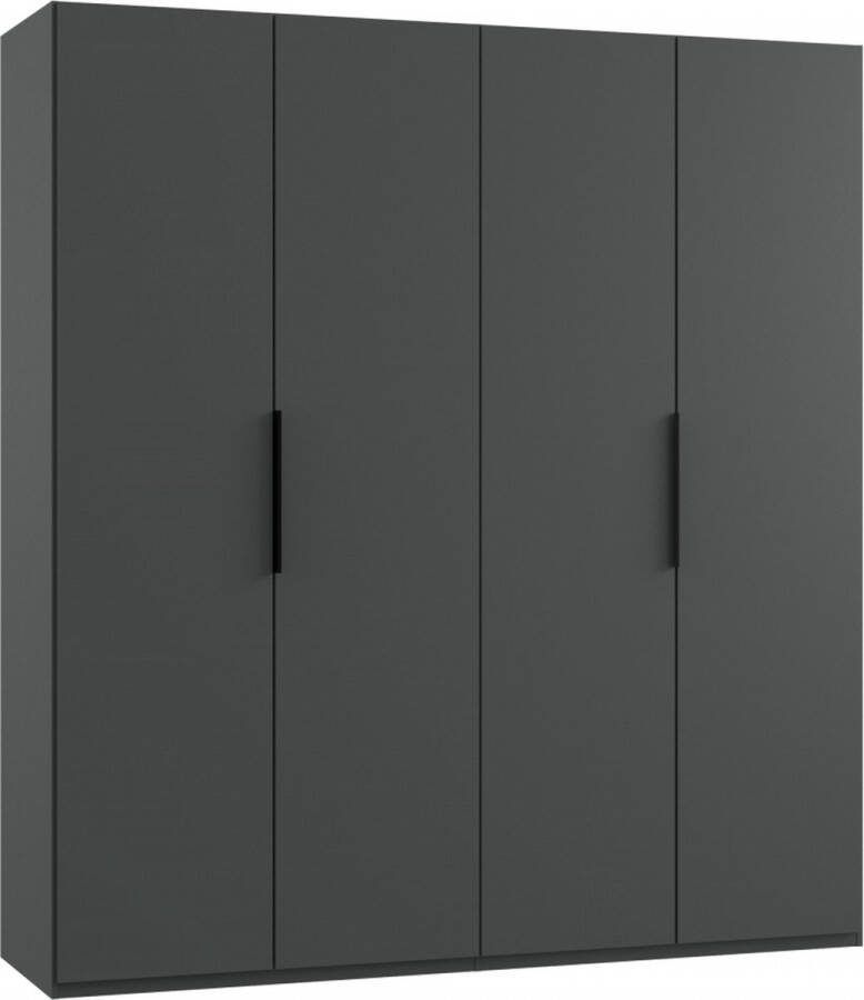 Woonexpress Kledingkast Oss Grijs 200x216x58 cm (BxHxD)