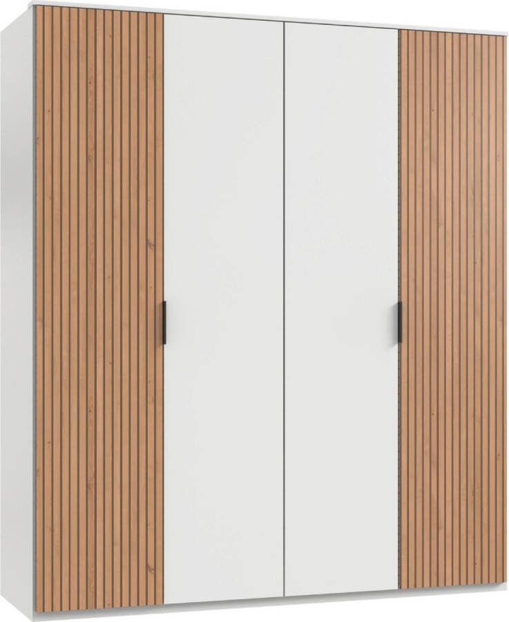 Woonexpress Kledingkast Veghel Hout Wit 180x210x58 cm (BxHxD)
