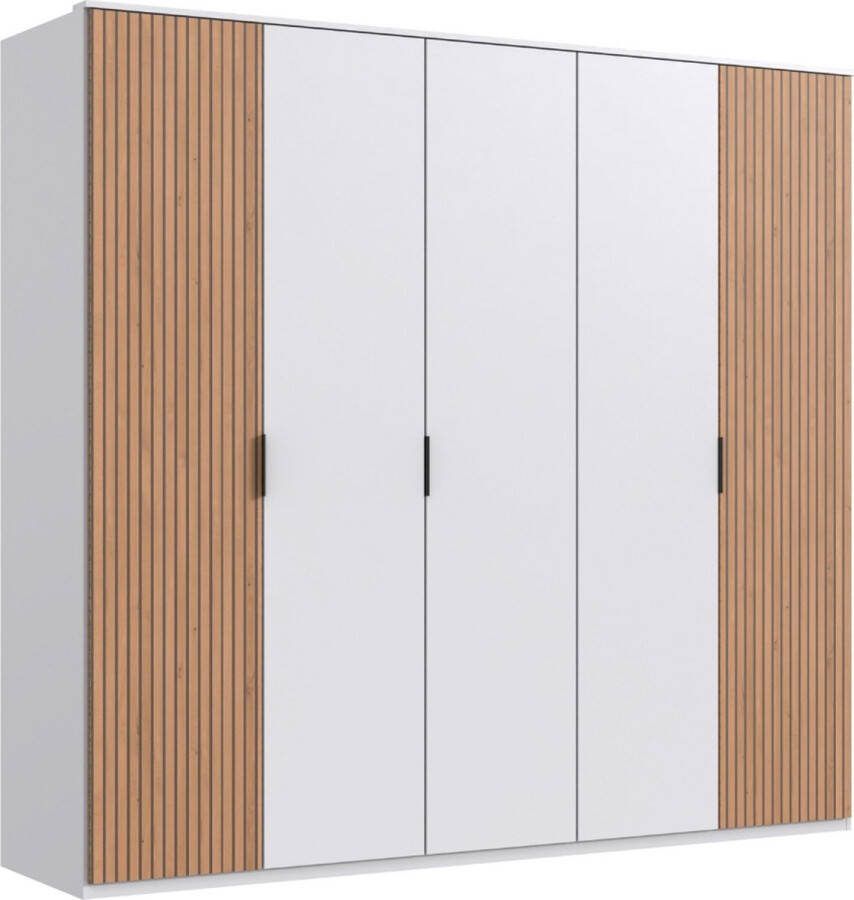 Woonexpress Kledingkast Veghel Hout Wit 225x210x58 cm (BxHxD)