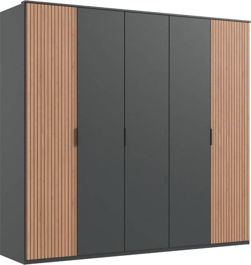 Woonexpress Kledingkast Veghel Antraciet|Grijs|Hout Eiken|Hout Naturel|Zwart - Foto 2