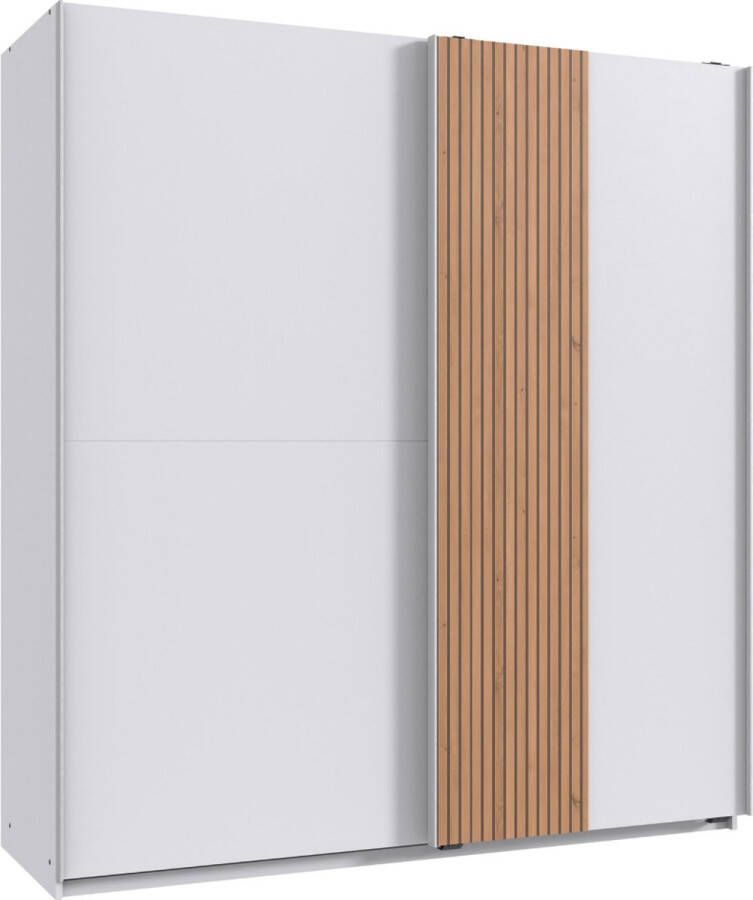 Woonexpress Kledingkast Zurich Meubelplaat Wit 180 x 198 x 65 cm (BxHxD)