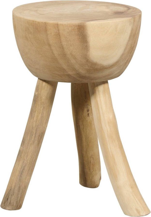 Woonexpress Kruk Suis Hout Naturel Hout 30x47x30cm (BxHxD)