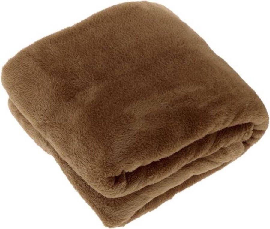 Woonexpress Unique Living Plaid Justin Bruin Polyester Bruin 200x150x0cm (hxbxd)