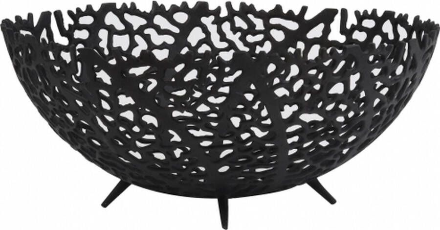 Merkloos Sans marque Schaal diameter 35 5 x 14 cm Galaxa matt black Light & Living