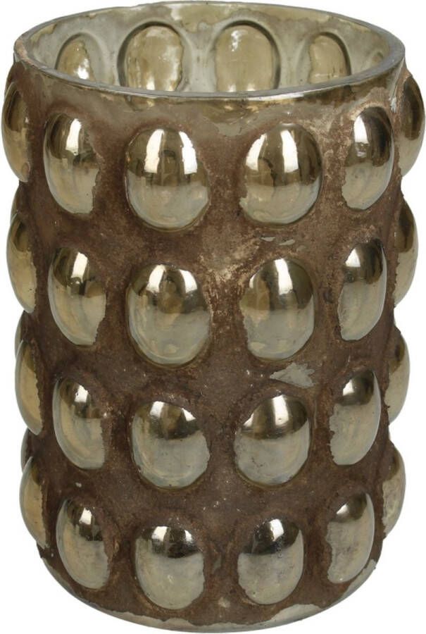 HD Collection Sfeerlicht Heuvel Glas Bruin 10 x 13 x 10 cm (BxHxD)