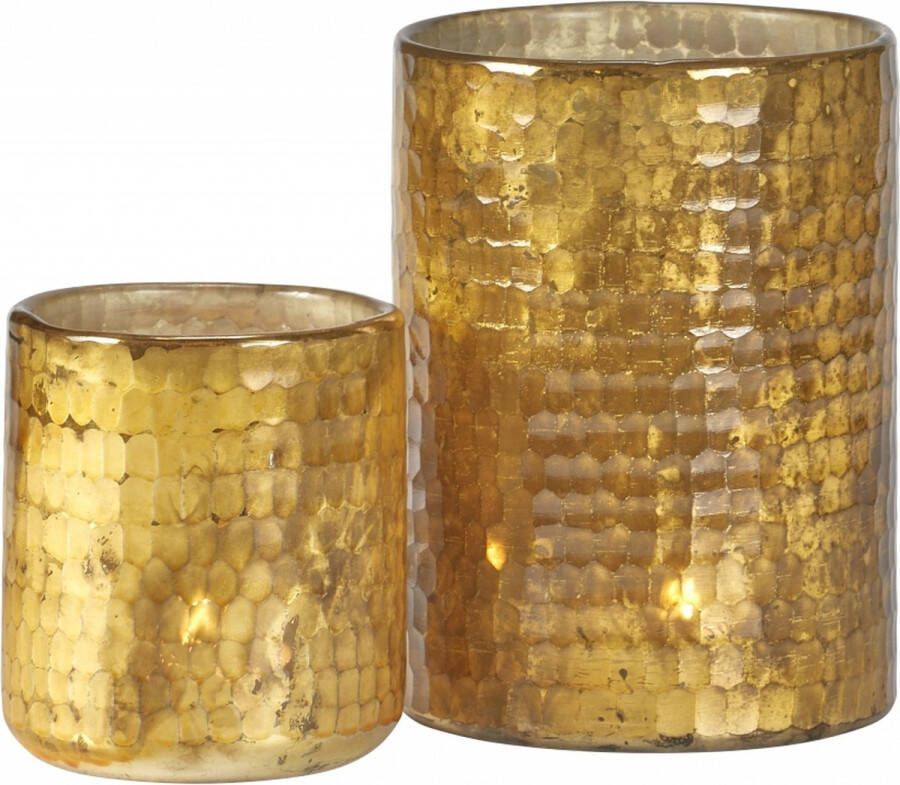 Light & Living Sfeerlicht Motopi Goud Glas Goud 13x10x10cm (hxbxd)