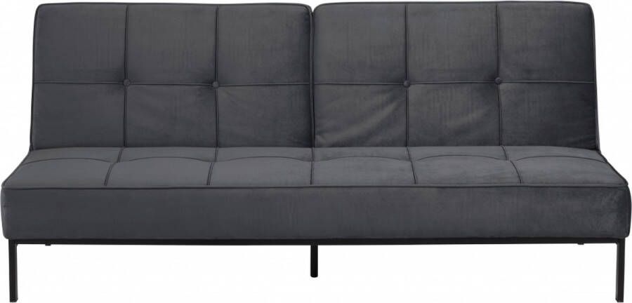 Woonexpress Slaapbank Elzen Grijs Velvet 87x198x95cm (hxbxd) Geen Hoek