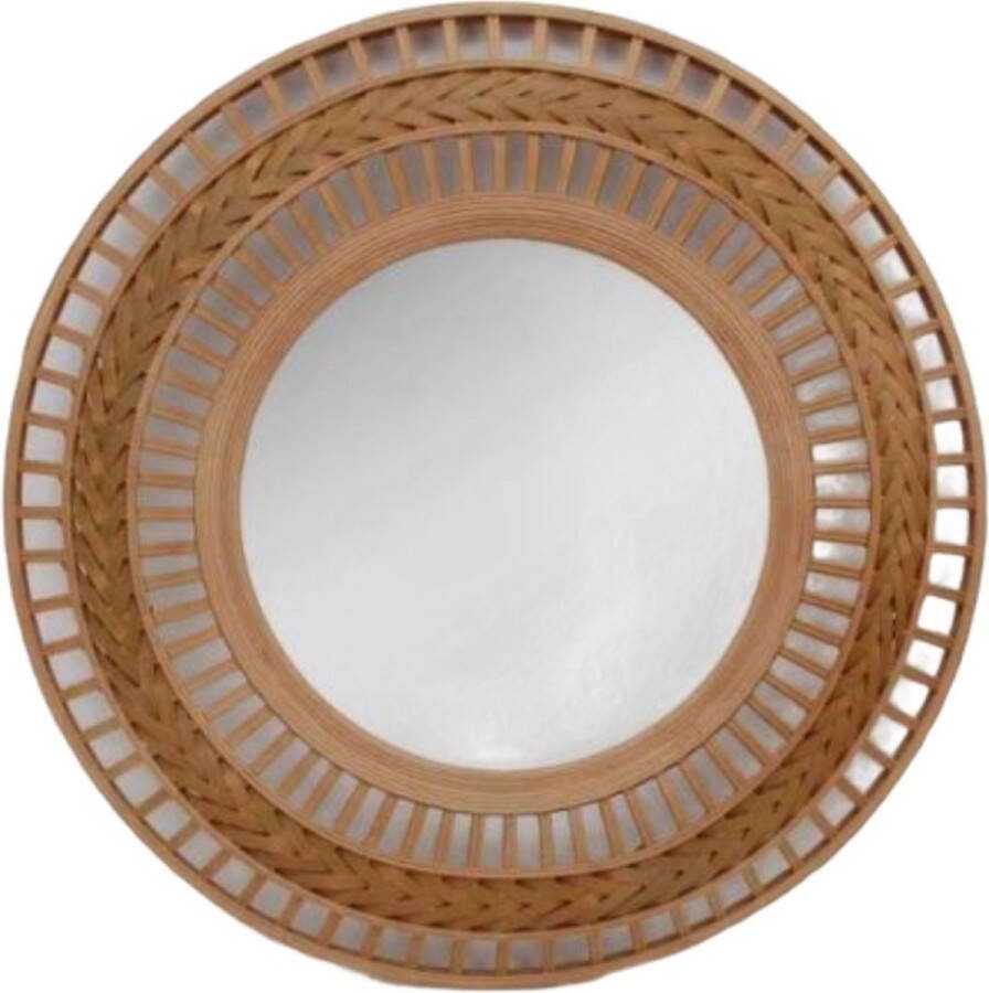 Woonexpress Spiegel Romee Naturel Rotan Naturel 50x50x5cm (hxbxd)