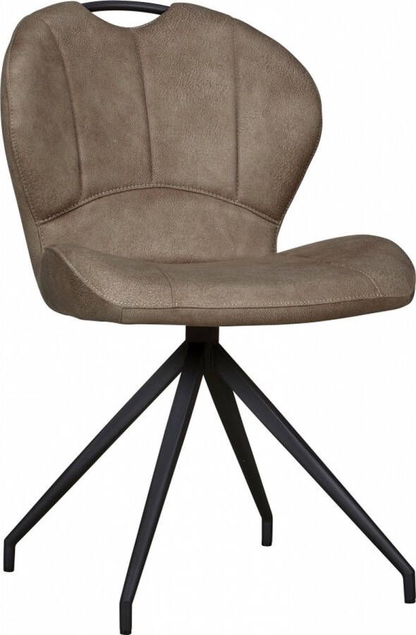 Woonexpress Stoel Meerkerk Stof Taupe 54x86x61 cm (BxHxD)