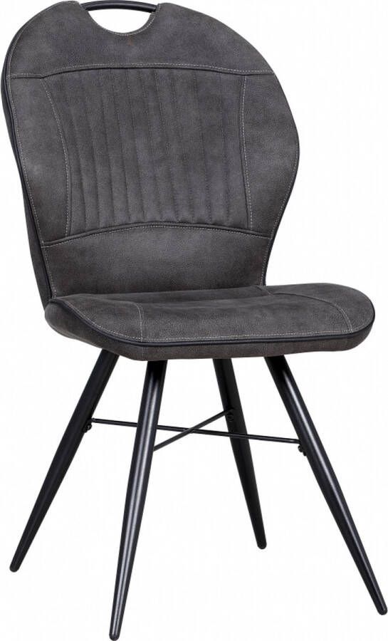 Woonexpress Stoel Veere Microvezel Grijs 52 x 97 x 64 cm (BxHxD)