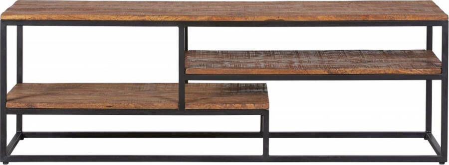 Woonexpress TV Meubel Almere Bruin Hout Zwart antiek Bruin 50x150x40cm (hxbxd)