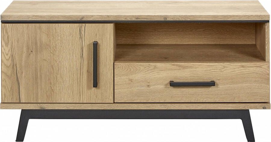 Woonexpress TV Meubel Batenburg Naturel MDF Eiken Structuur 190x109x45cm (hxbxd)