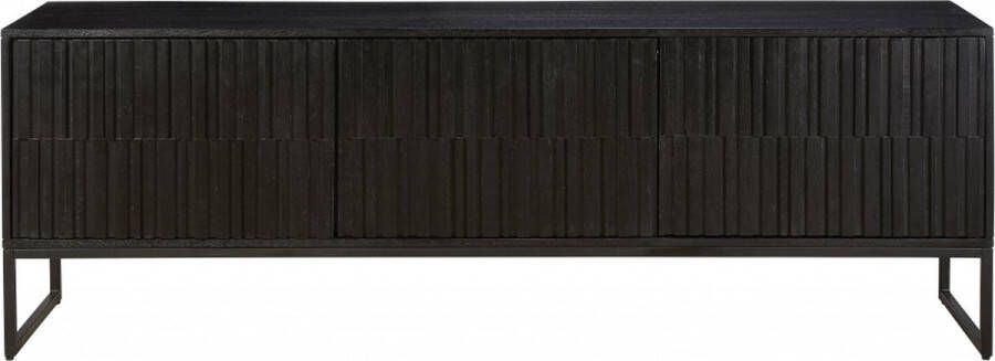 Woonexpress Tv Meubel Vigo Zwart Hout Zwart 60x180x45cm (hxbxd)