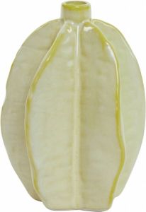 Light & Living Vaas Akosi L Naturel Keramiek Licht Geel 20x13x13cm (hxbxd)
