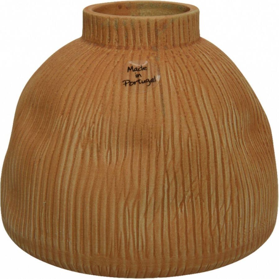 Woonexpress Vaas Lijda Bruin Keramiek Naturel 12x16x0cm (hxbxd)