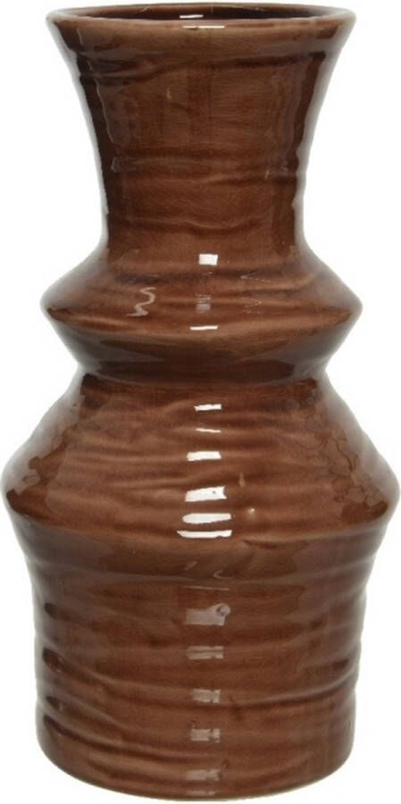 Woonexpress Vaas Michael S Bruin Keramiek Toffee 18x10x10cm (hxbxd)