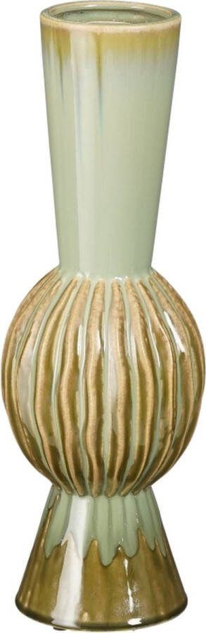Woonexpress Vaas Noor M Groen Keramiek Lichtgroen 41x14x14cm (hxbxd)