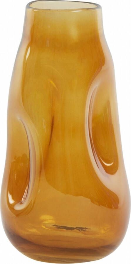 Woonexpress Vaas Ranua Geel Glas Caramel 35x18x18cm (hxbxd)