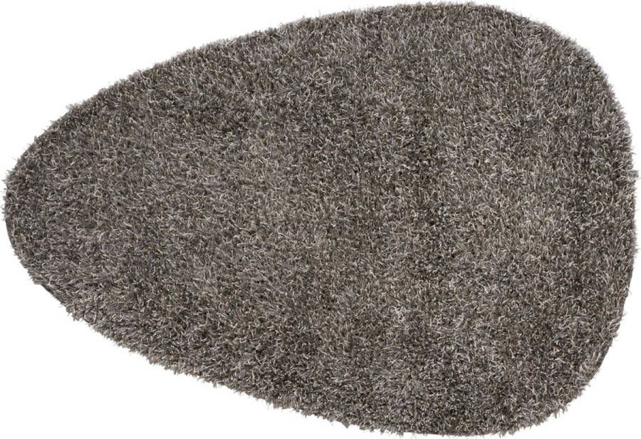 Woonexpress Vloerkleed Bodhi Polyester katoen Grijs 240x163 cm (BxD) Hoogpolig Organische Vorm