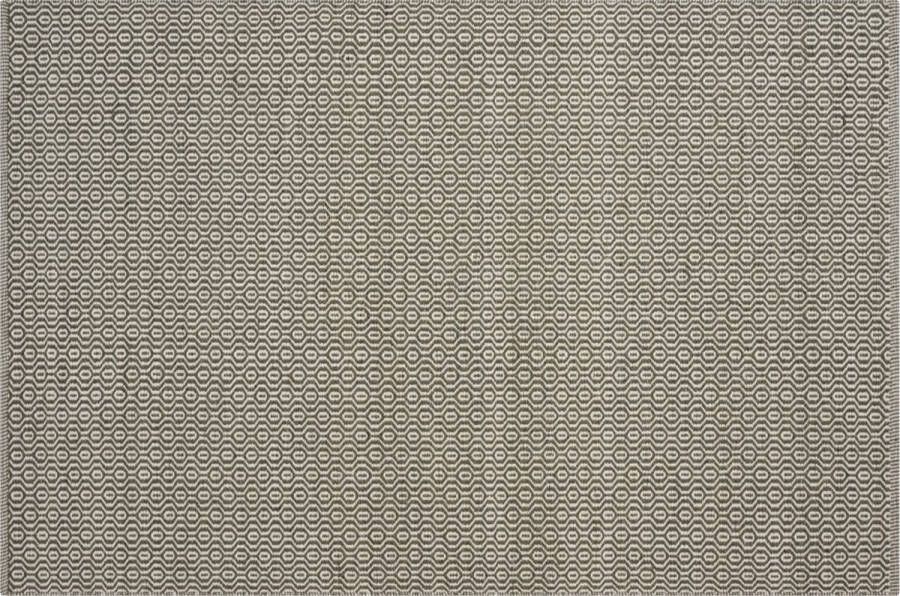 Woonexpress Vloerkleed Peddel Golf Wol Groen 160 x 230 cm (BxD) Laagpolig Geweven Patroon