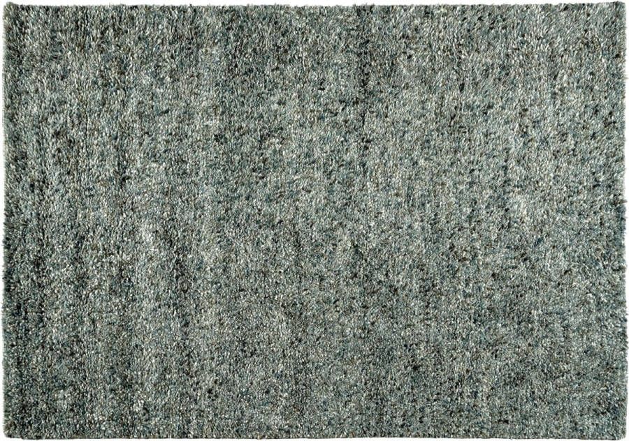 Woonexpress Vloerkleed Shaggy Deluxe Wol Groen 200x290 cm (BxD) Hoogpolig Handgeknoopt