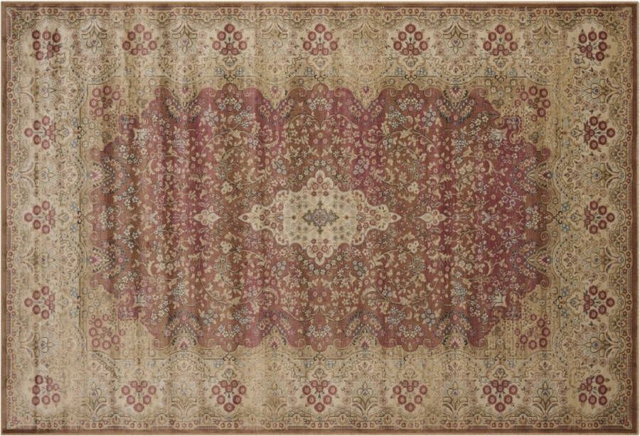 Woonexpress Vloerkleed Vince Viscose Rood 160x230 cm (BxD) Laagpolig Zacht en Soepel