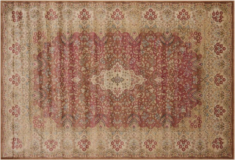 Woonexpress Vloerkleed Vince Viscose Rood 200x290 cm (BxD) Laagpolig Zacht en Soepel