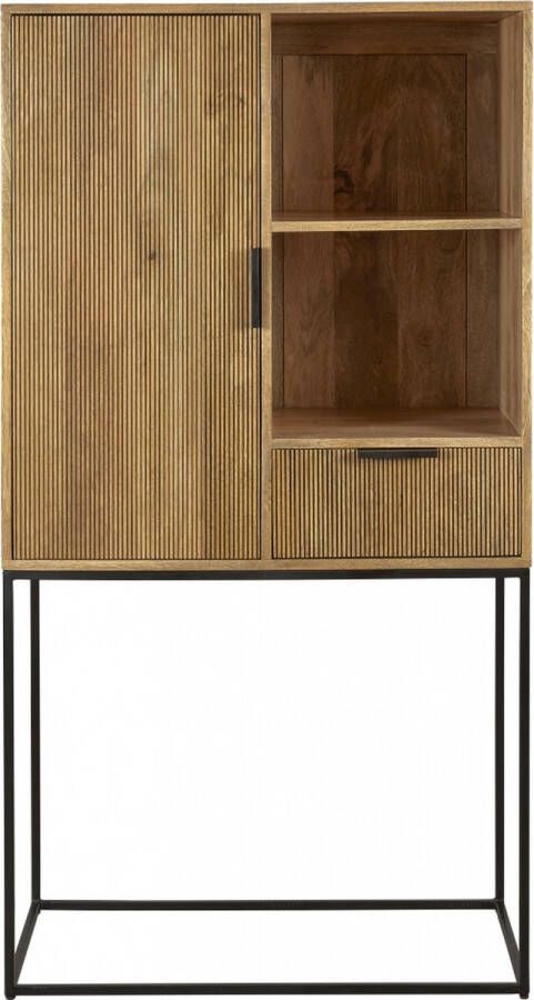 Woonexpress Wandkast Soho Naturel Hout Naturel 150x80x45cm (hxbxd)