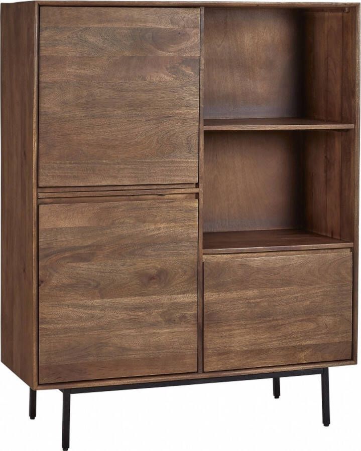 Woonexpress Wandkast Vegas Mangohout Bruin 110 x 145 x 45 cm (B x H x D)