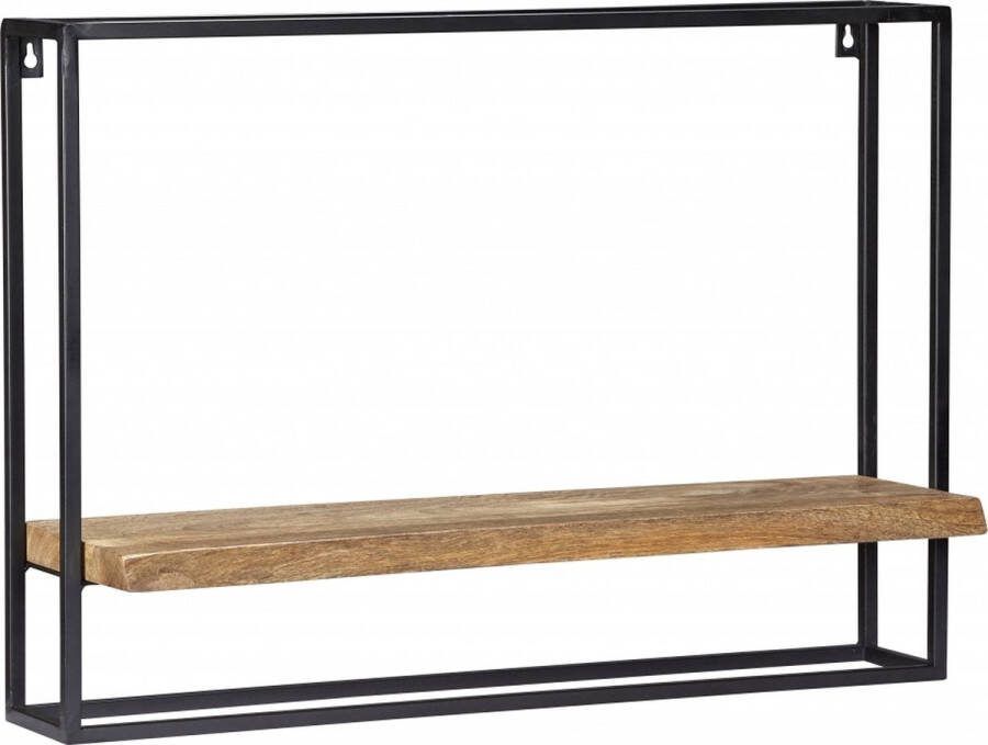 Woonexpress Wandrek Bemmel Naturel Hout Naturel Metaal 90x30x20cm (hxbxd)