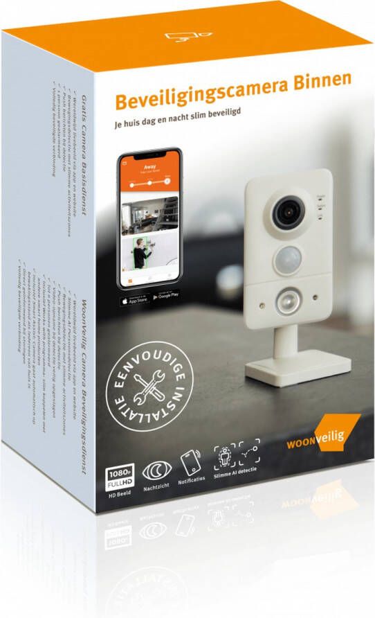 WoonVeilig Beveiligingscamera Binnen Camera met slimme mensherkenning Camera beveiliging voor binnen