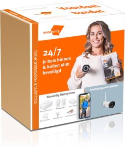 WoonVeilig Voordeelbundel: Alarmsysteem + Beveiligingscamera Buiten Nu met € 129 Prijsvoordeel