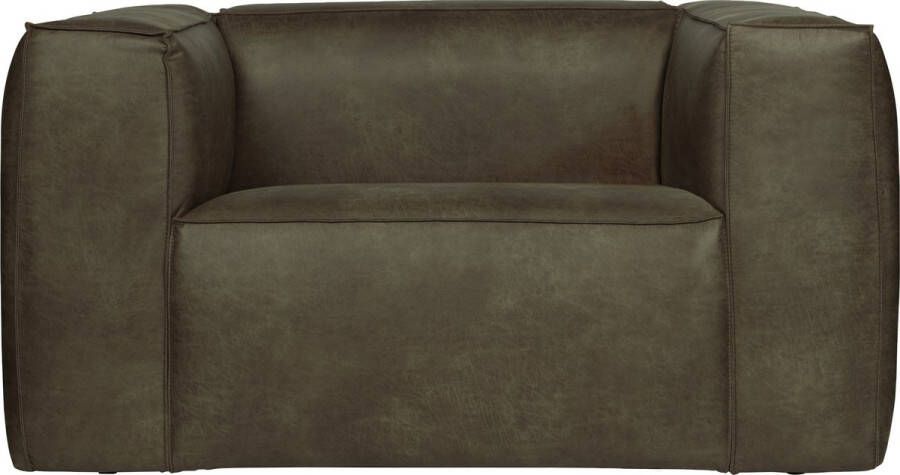 WOOOD Bean Fauteuil Recycle Leer Army 74x146x98