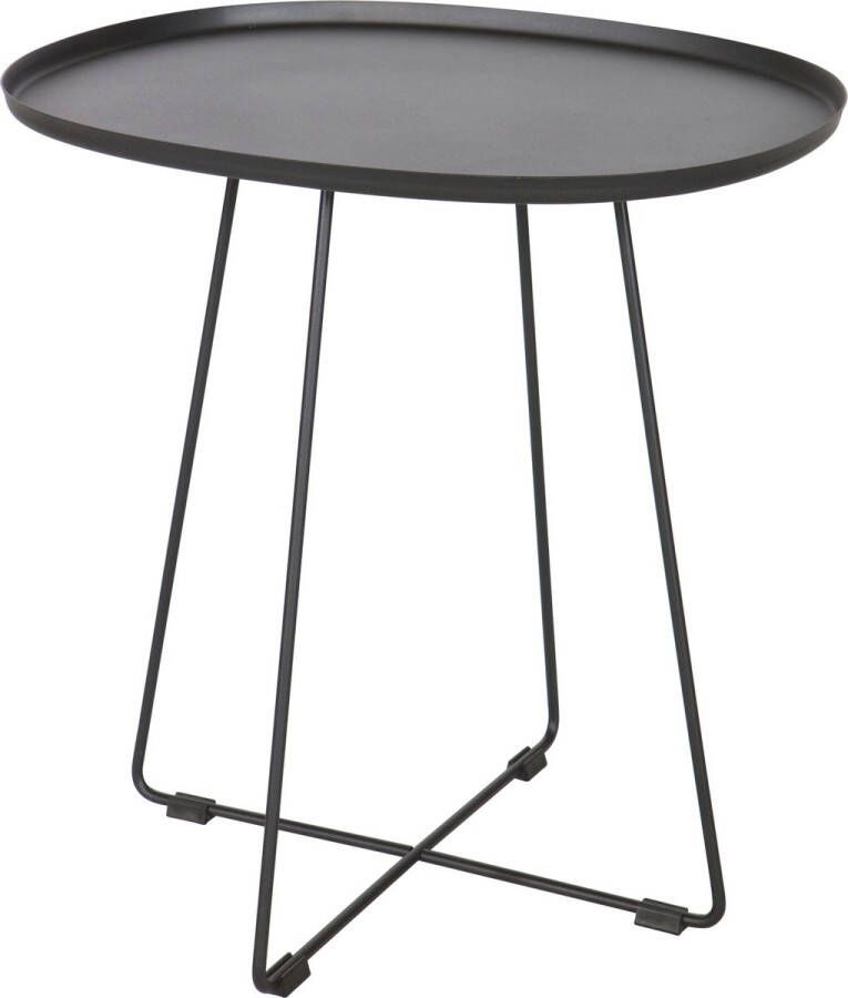 WOOOD Bijzettafel Otis Buiten Metaal Black 50x43x51