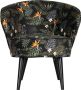 WOOOD Fauteuil Bo Velvet Bloem Print Meerkleurig - Thumbnail 1