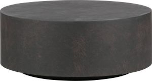 Woood Dean salontafel large betonlook 32xØ80 cm (Kleur: donkerbruin)