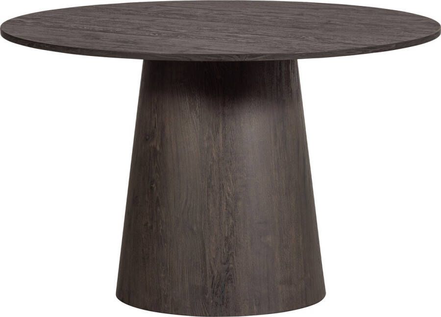WOOOD Exclusive | Maan Eettafel Rond Mdf Donkerbruin -Ø120cm | Eettafels | Eettafel