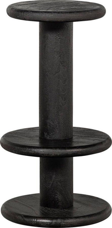 WOOOD Exclusive | Kolby Barkruk Mango Hout Zwart | Zitmeubels eetkamer | Barstoel
