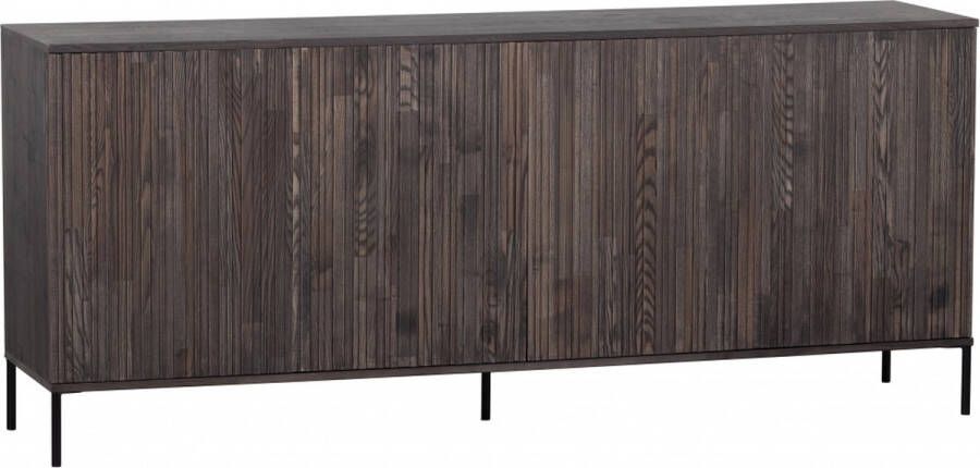 WOOOD | New gravure dressoir 200cm essen fineer espresso | Woonkamer meubels | Dressoir | Kast