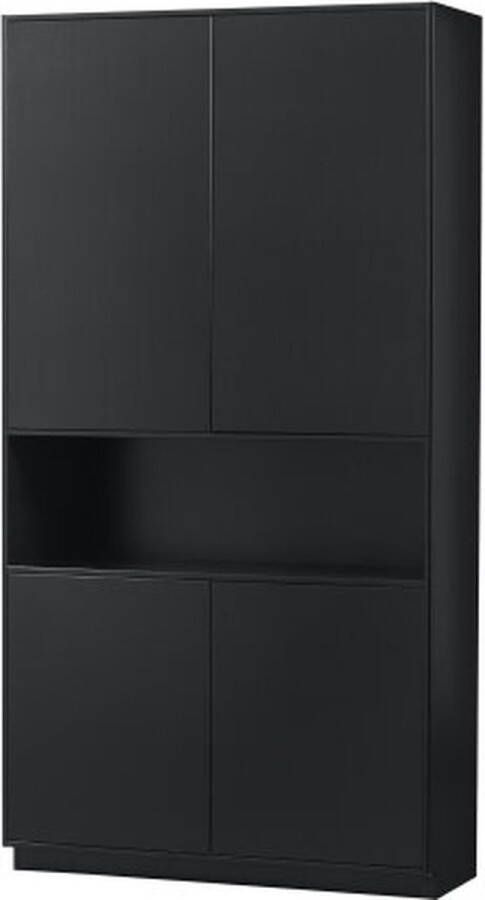 WOOOD Exclusive Opbergkast Finca Mat zwart 210 x 110cm