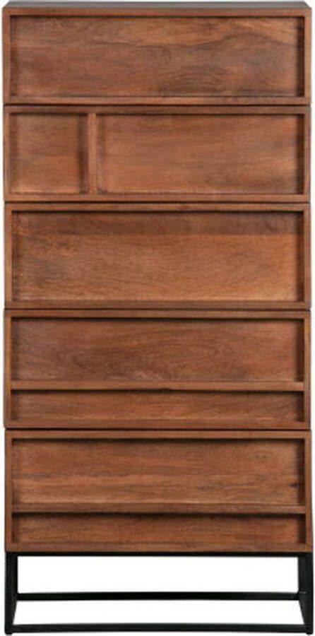 WOOOD Exclusive Forrest 5 ladenkast Mango Hout Naturel 121x60x40