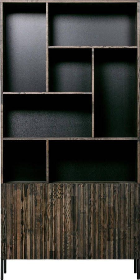 Woood Exclusive Gravure Hoge Kast Essen Bruin 200x100x37