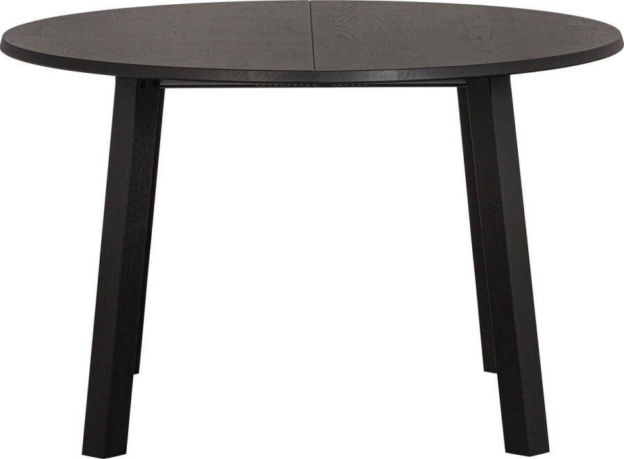 WOOOD Exclusive | Lange Jan Uitschuifbare Eettafel Rond Eiken Blacknight | Eettafels | Uitschuiftafel