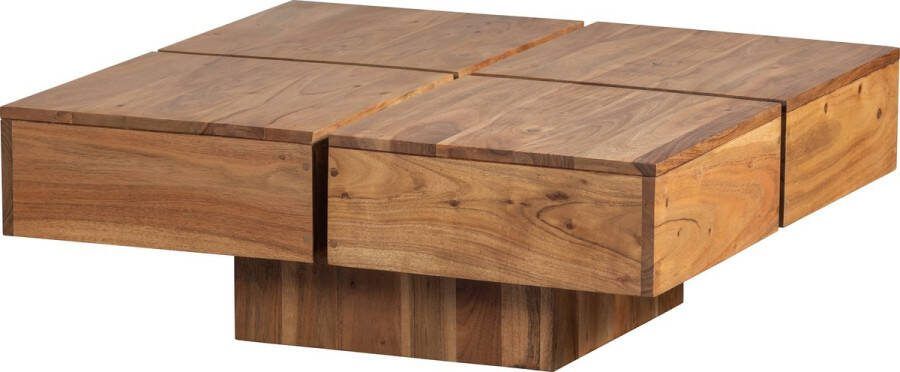 WOOOD Exclusive Salontafel Lyra Acaciahout 80 x 80cm Naturel Vierkant