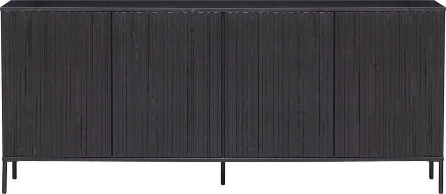 WOOOD Exclusive | Gravure New Dressoir 200cm Grenen Zwart | Woonkamer meubels | Dressoir