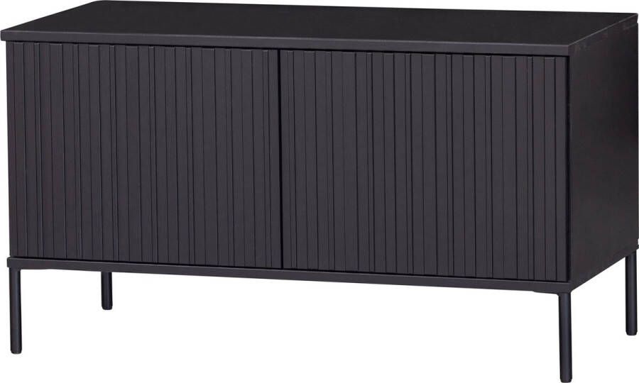 WOOOD Exclusive TV-meubel 'New Gravure' Grenen 100cm kleur Zwart