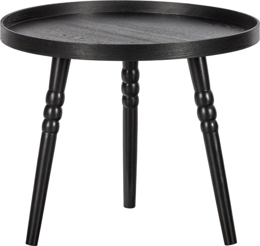 WOOOD Exclusive WOOOD Bijzettafel Ponto Ø55cm Zwart Rond