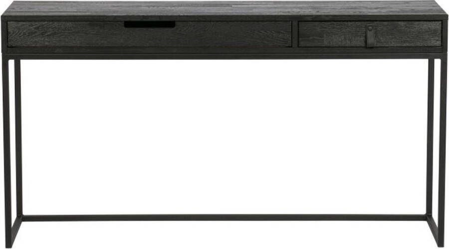 WOOOD Bureau Silas twee lades hout gedeeltelijk massief h 75 cm x b 140 cm