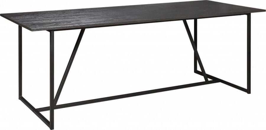 WOOOD Eettafel Silas rechthoekige vorm hout gedeeltelijk massief h 75 cm x b 220 cm