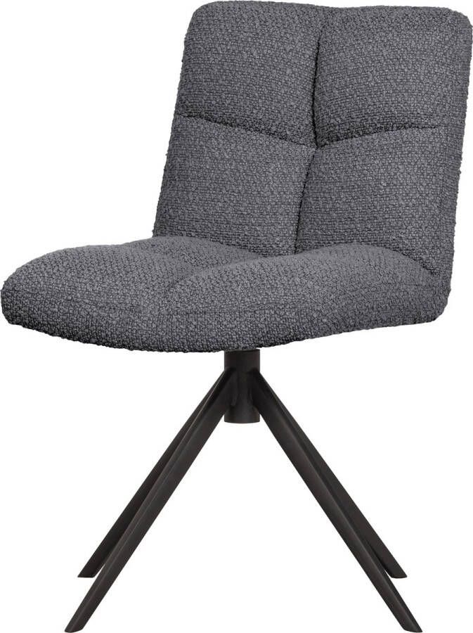 Woood Exclusive Vinny Eetkamerstoel Polyester Antraciet 80x48x45